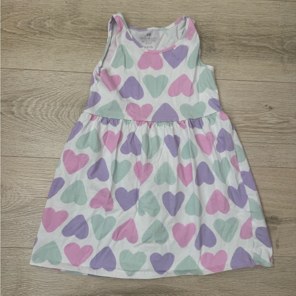 H&M Kids Dress with Pastel Heart Design